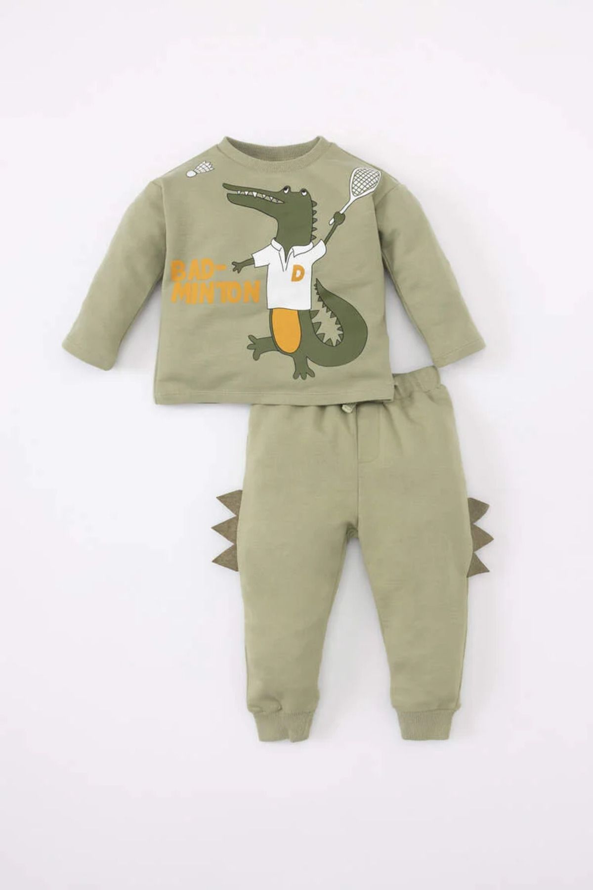 Defacto Erkek Bebek Dinazor Baskılı Sweatshirt Eşofman Altı 2'li Takım B9500a5kh271