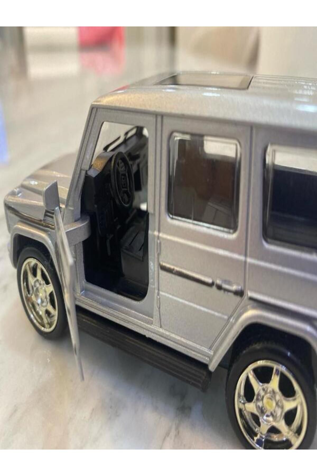Mercedes Sarsılmaz araba metal mercedes g63 gümüş iki kapı açılır