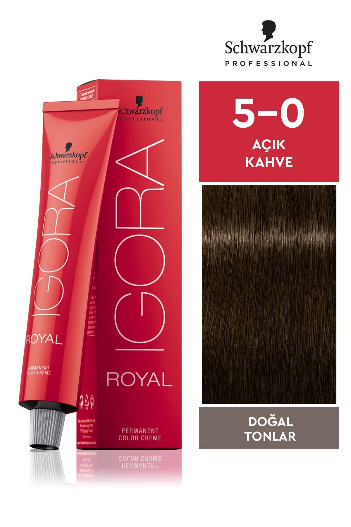 Igora Royal Doğal Tonlar 5-0 Açık Kahve Saç Boyası 60ml