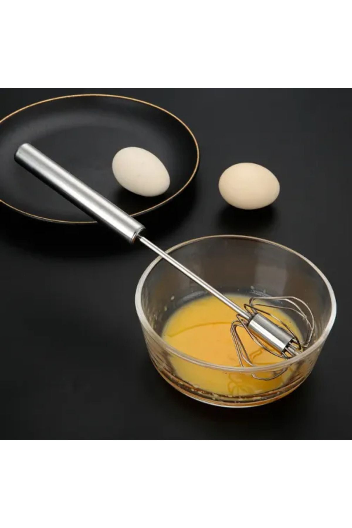 Runaway Bas Çek Mikser Paslanmaz Çelik El Çırpıcısı Manuel Yumurta Çırpıcı Pasta Kek Çırpma Teli Gırgır Çırp