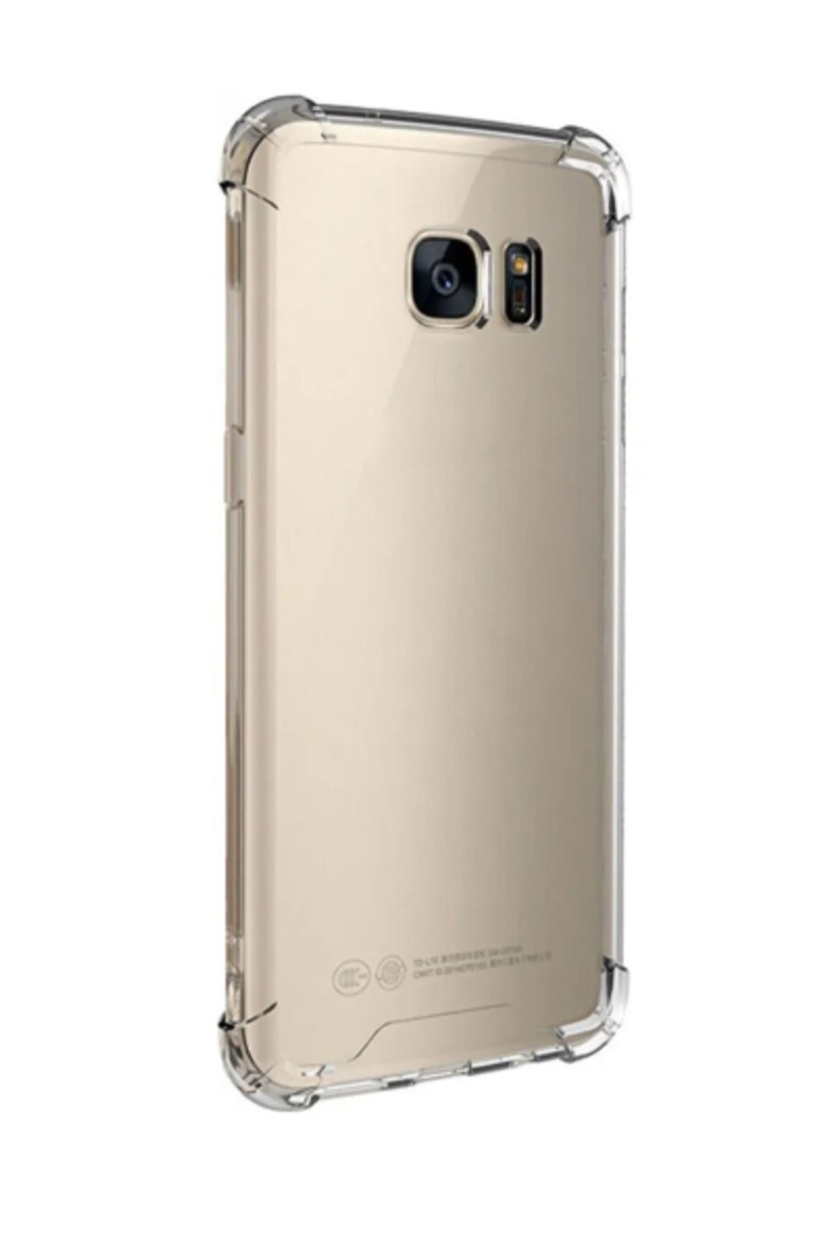 Fibaks Samsung Galaxy S7 Edge Uyumlu Kılıf Crystal Sert Pc Antishock Darbe Emici Kenar Şeffaf Silikon Kapak