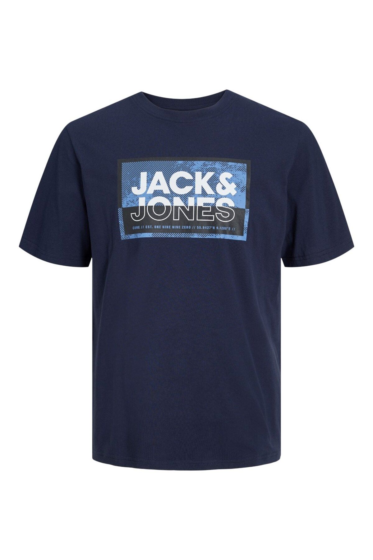 Jack & Jones Jack&Jones O Yaka Büyük Beden Lacivert Erkek %100 Pamuk T-Shirt 12257335