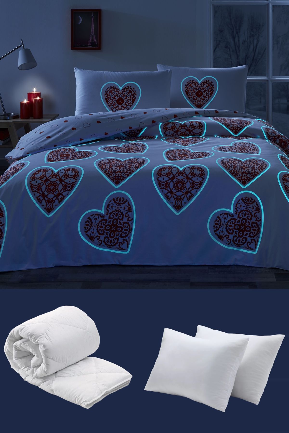 Taç Cordelia Sevgililer Günü Uyku Seti 7 Parça - 2024 Sevgililer Günü Hediyesi