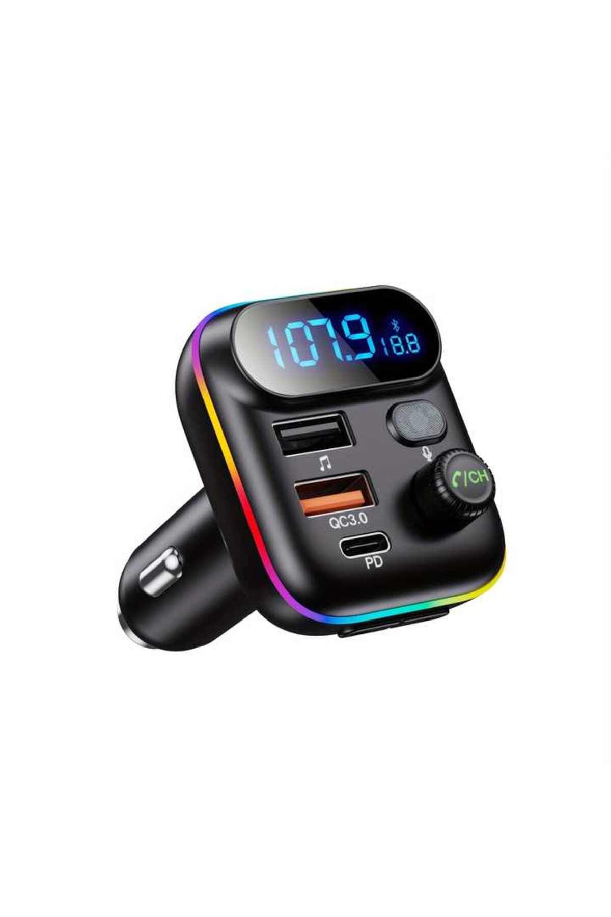 Deppo Trend Araç Fm Transmitter Bluetooth Araç Kiti USB Type-C MP3 SD Kart Flash Için Uygun PD Çakmaklık Girişli