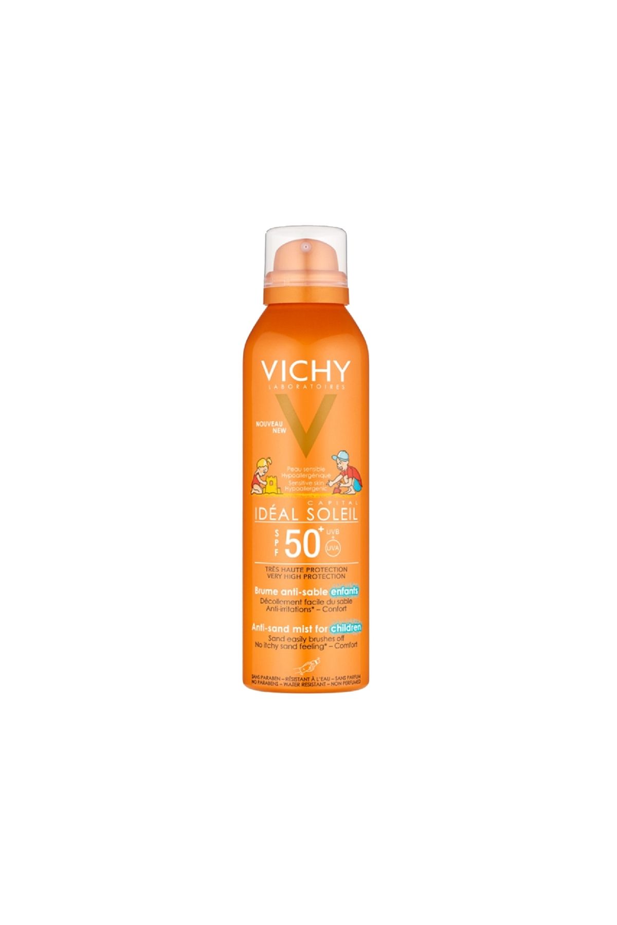 Vichy Çocuklar için kumun vücuda yapışmasına karşı etkili güneş koruyucu sprey / Spf 50 200 ml