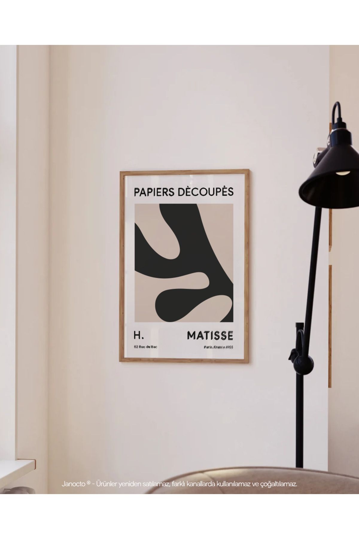 Matisse Soyut Poster | No:04 - Ahşap Görünümlü Çerçeveli