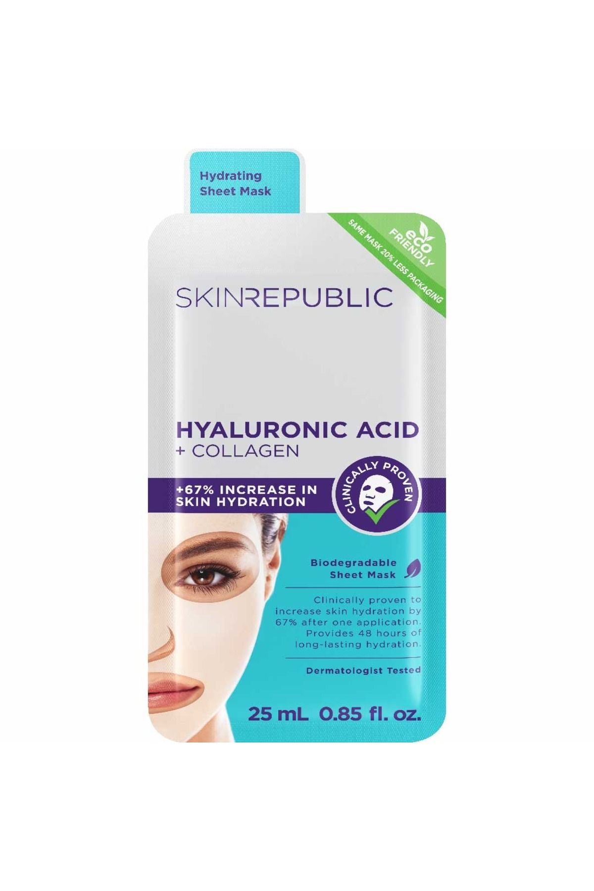Skin Republic Hyalüronik Asit + Kolajen Yüz Maskesi
