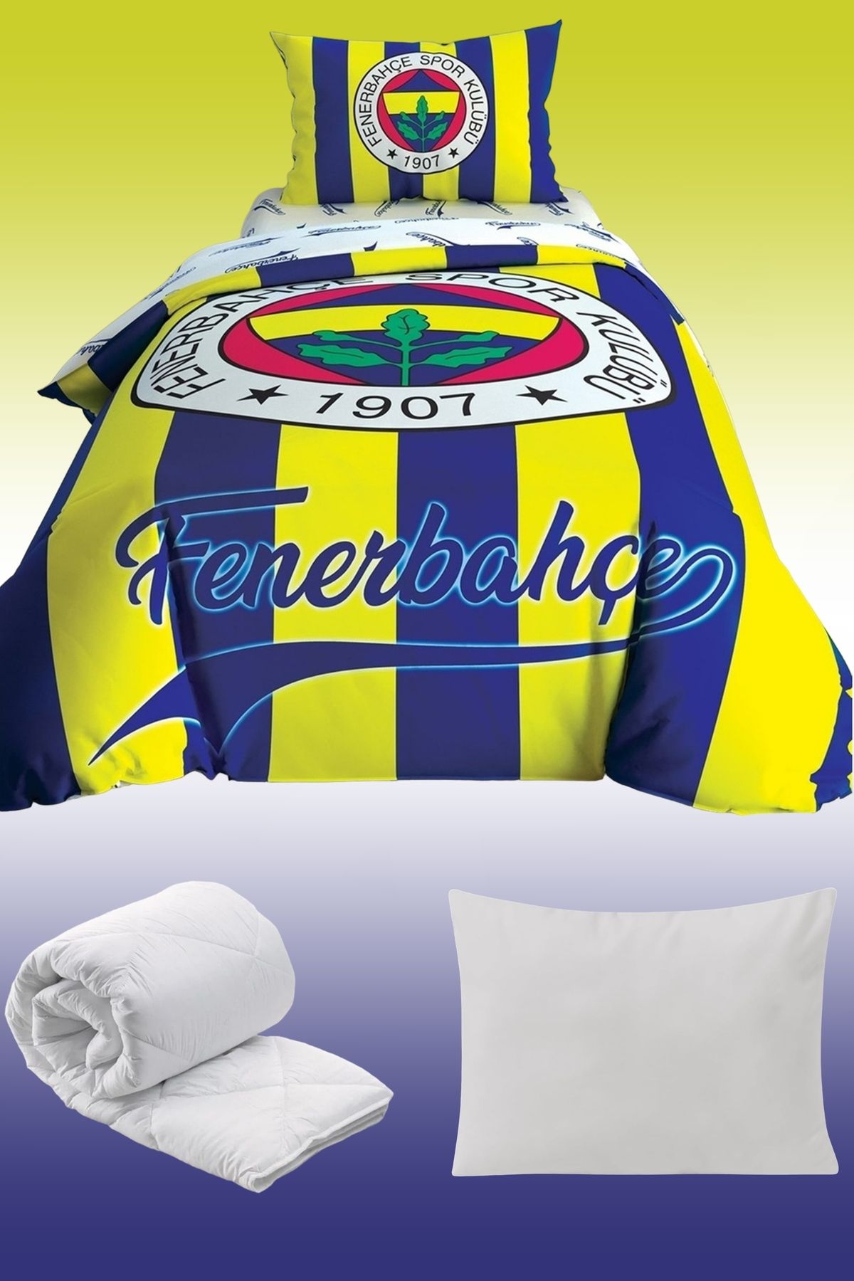 Taç Fenerbahçe Lisanlı Çubuk Set - 5 Parça Tek Kişilik Uyku Seti