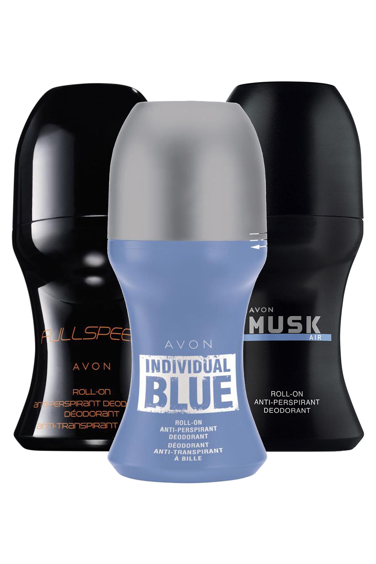 Avon Full Speed, Individual Blue ve Musk Air Üçlü Erkek Rollon Paketi