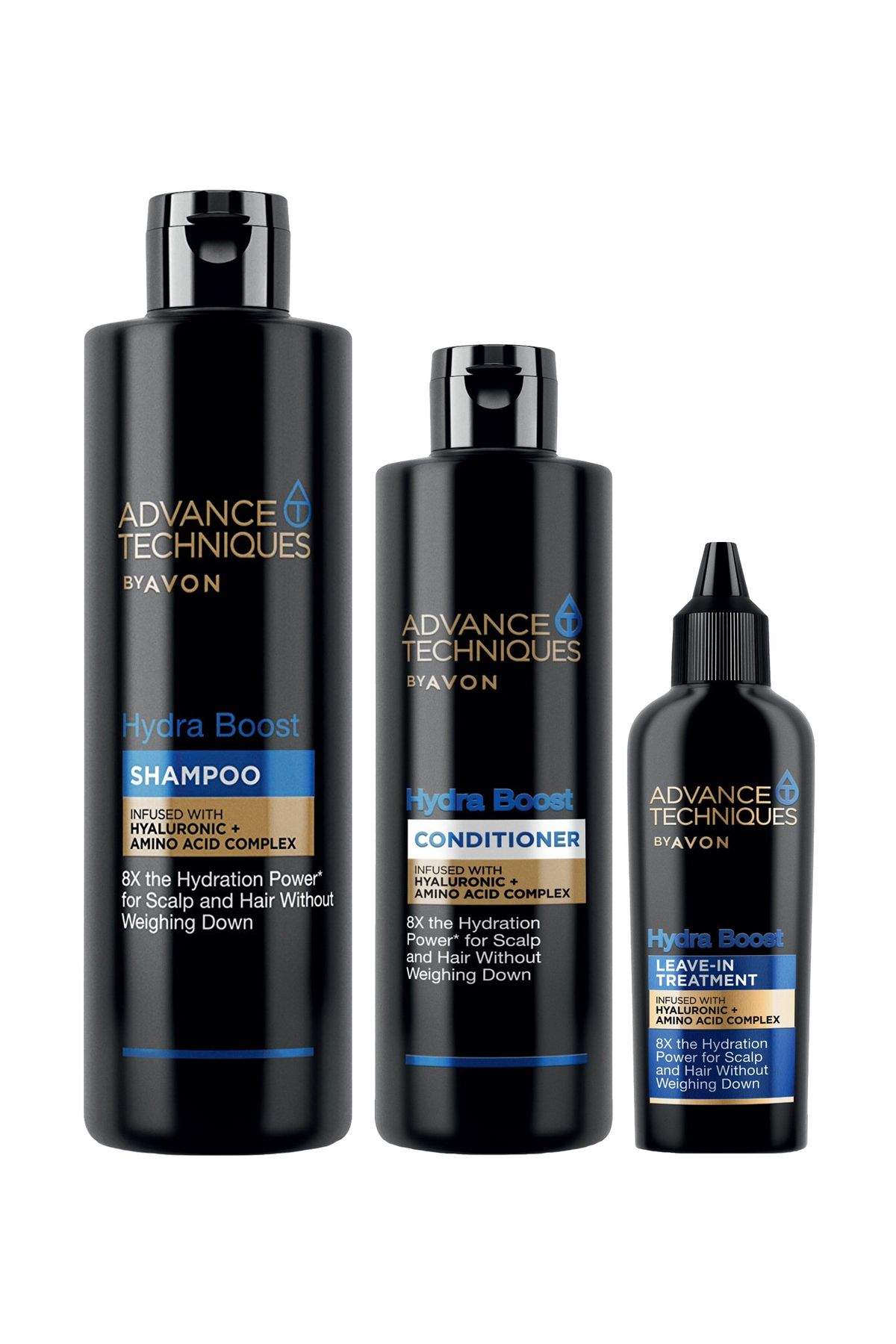 Avon Advance Techniques Nemlendirici Şampuan Saç Kremi ve Durulanmayan Saç Kremi Paketi