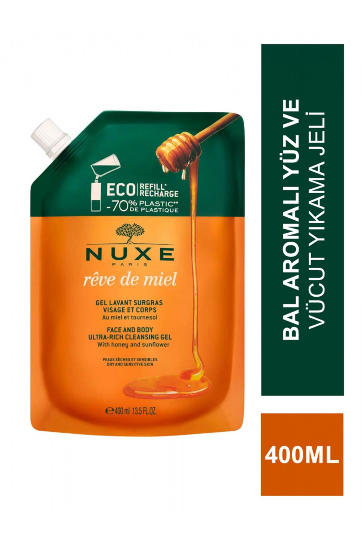 Nuxe Reve de Miel Face and Body Ultra Rich Cleansing Gel - Yüz Ve Vücut Yıkama Jeli 400 ml Tüm Ciltler