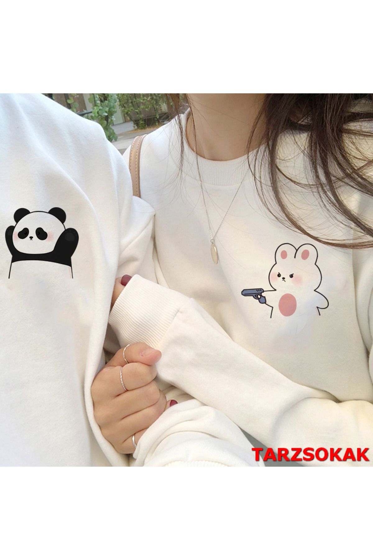 Tarzsokak Harajuku Style Çift Sevgili Kombinleri Couple Clothing Yeni Sezon KOD:50
