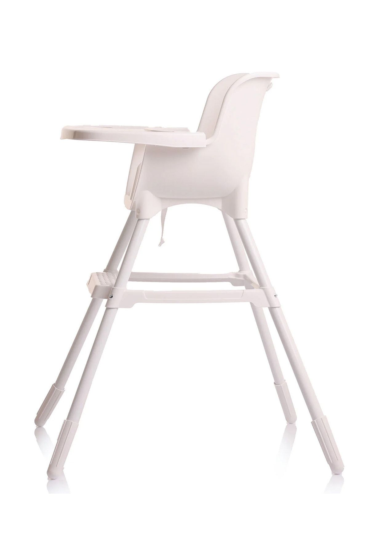 Baby Plus Kaymaz Mama Sandalyesi metal ayaklı Beyaz