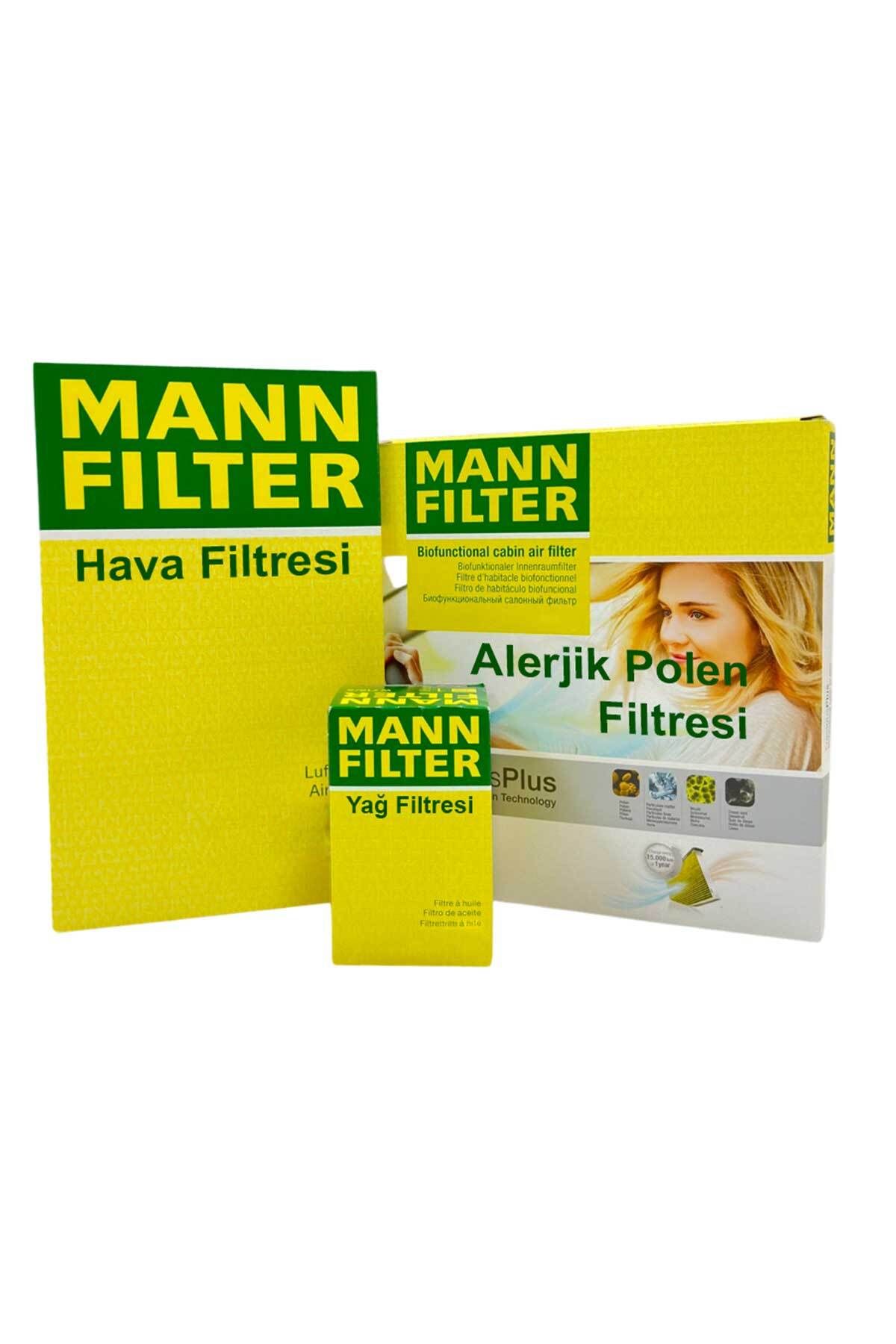 Mann Filter Ford Focus 3 1.6 SCTi Ecoboost MANN Filtre Bakım Seti Hava+Yağ+A.Alerjik Polen