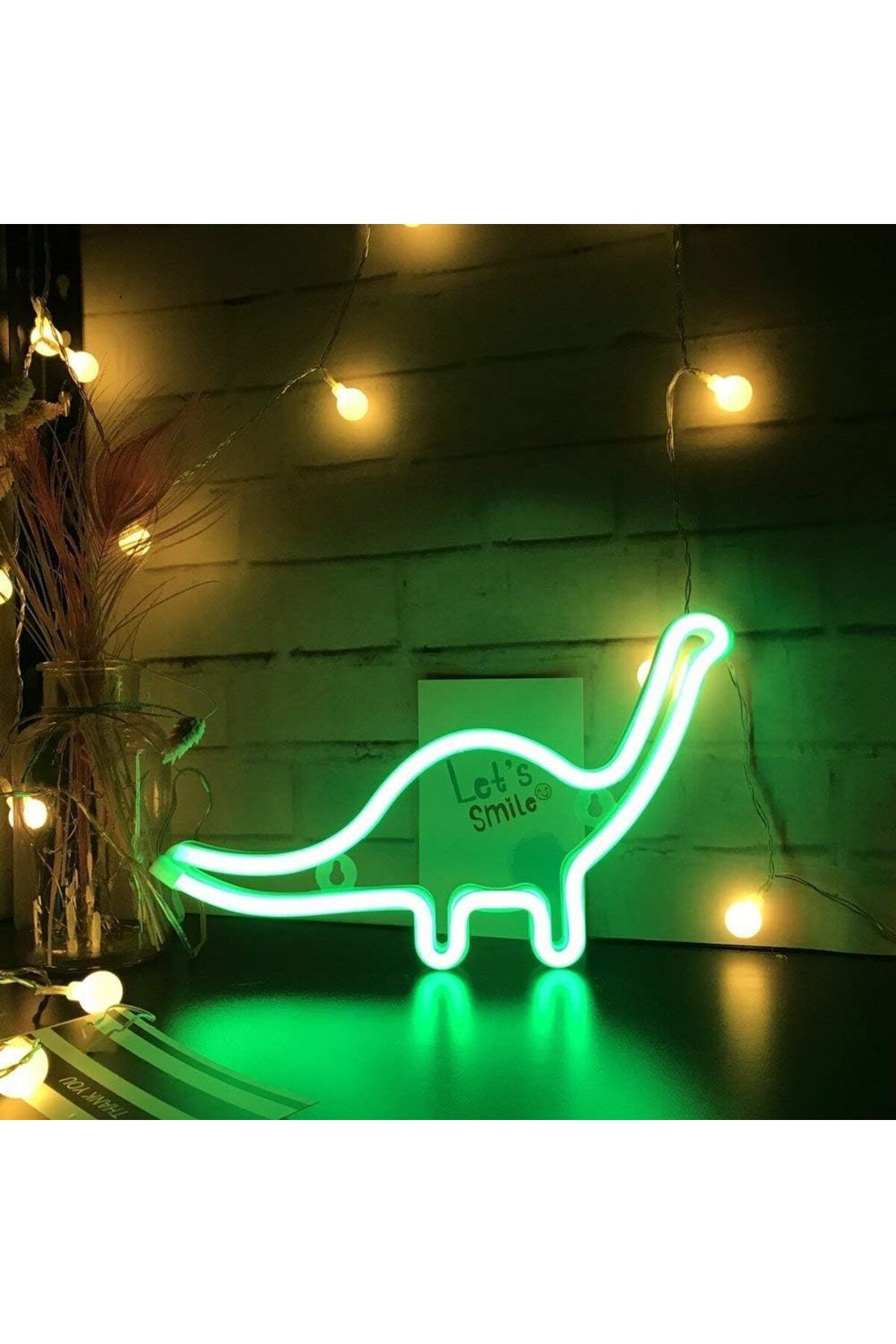 Tahtakale Dünyası Dinazor neon gece lambası çocuk odası neon lamba gece lambası neon ışık