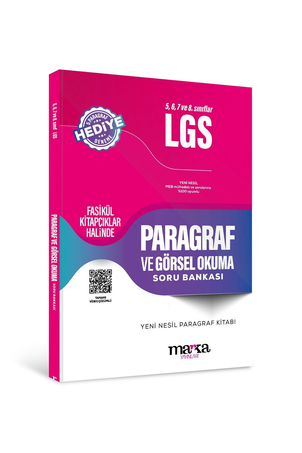 Marka Yayınları 2024 5, 6, 7 ve 8. sınıflar için LGS Paragraf ve Görsel Okuma Soru Bankası Marka Yayınları
