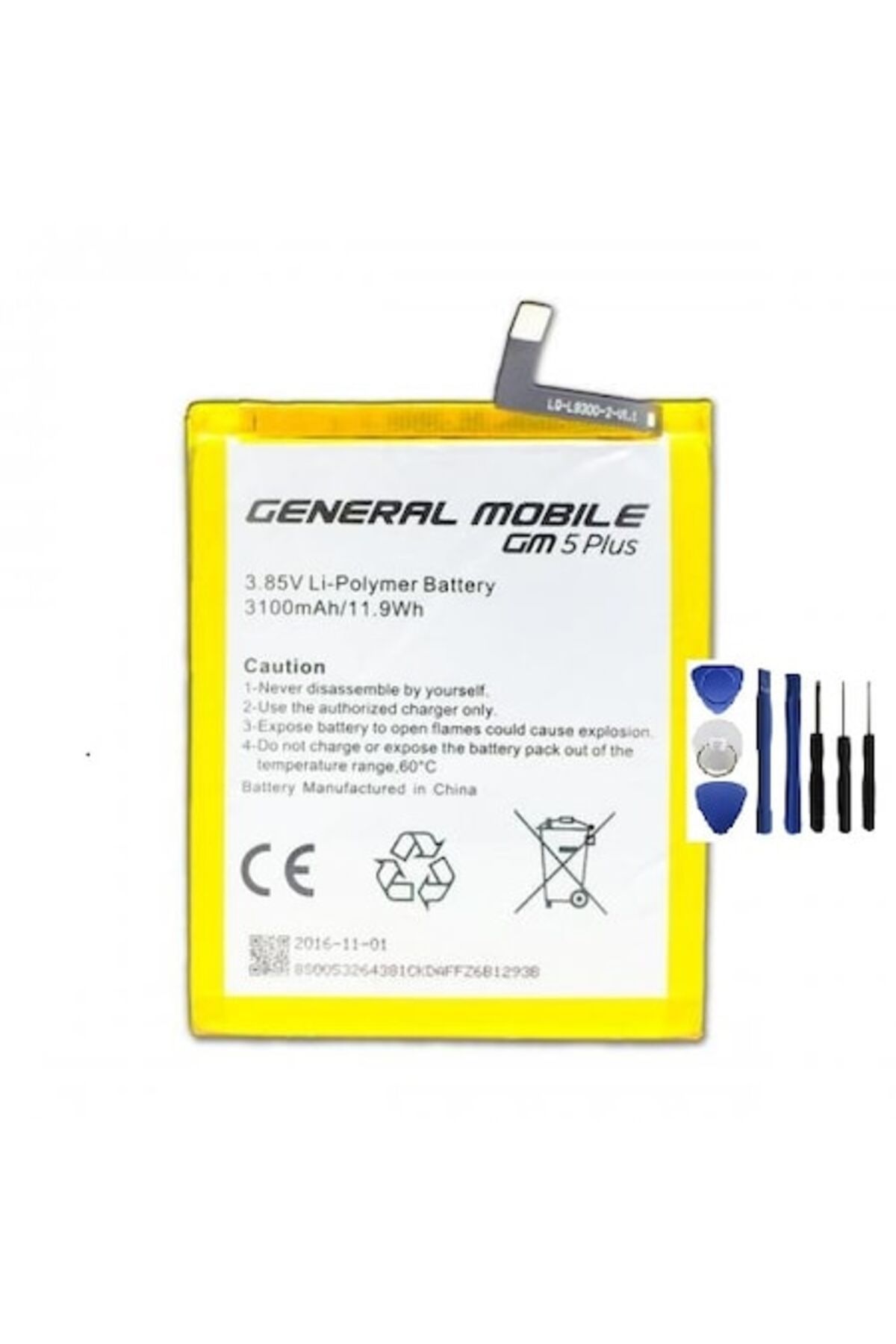 Basriko VORABELA General Mobile Gm5 Plus Pil Batarya ve Tamir Seti