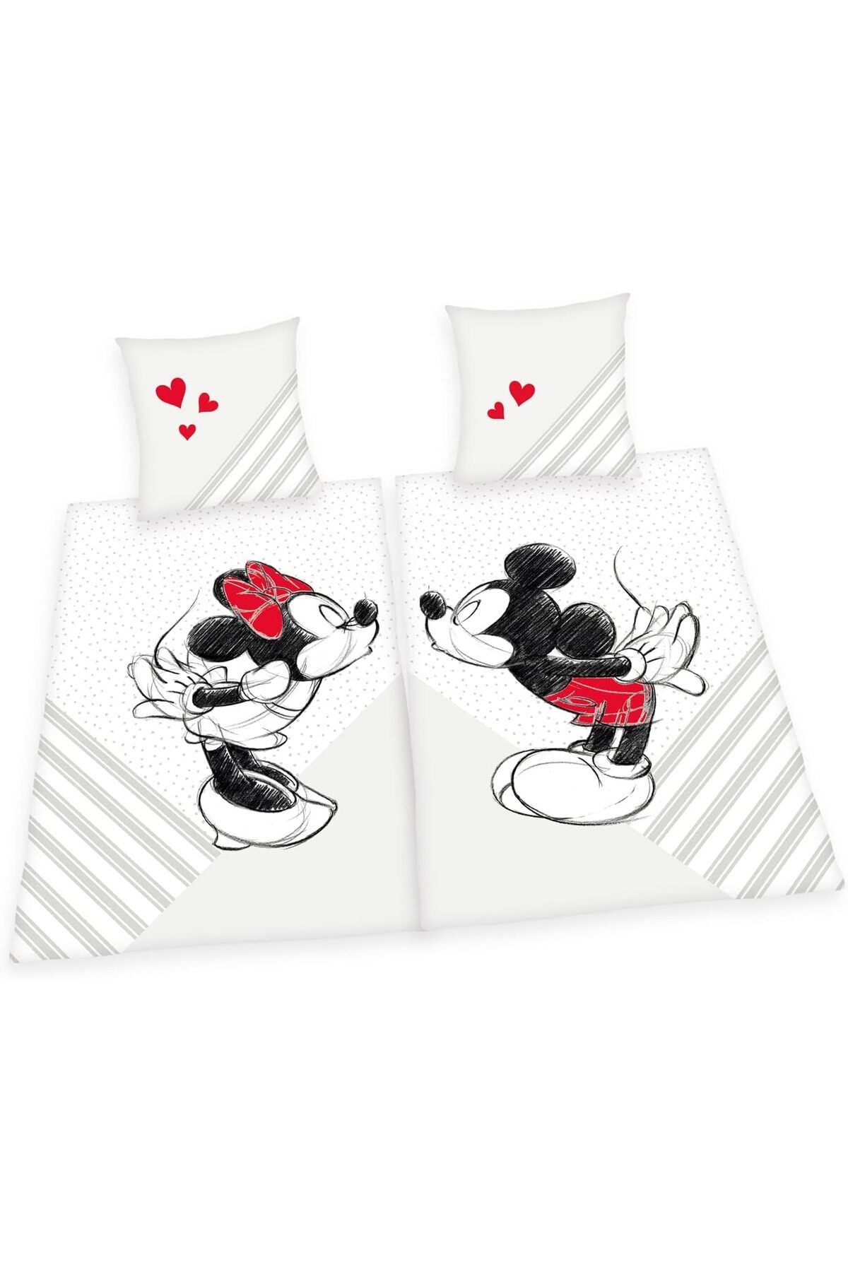 Taç Mickey & Minnie Partner Nevresim Disney 2 'Li Set 70 x 90 cm 140 x 200 cm %100 Pamuk