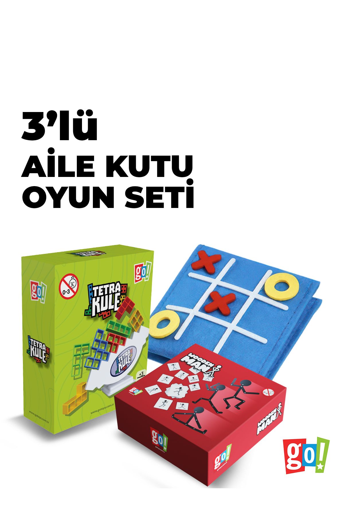 Go Toys 3'lü Aile Kutu Oyunu Seti Small Paket