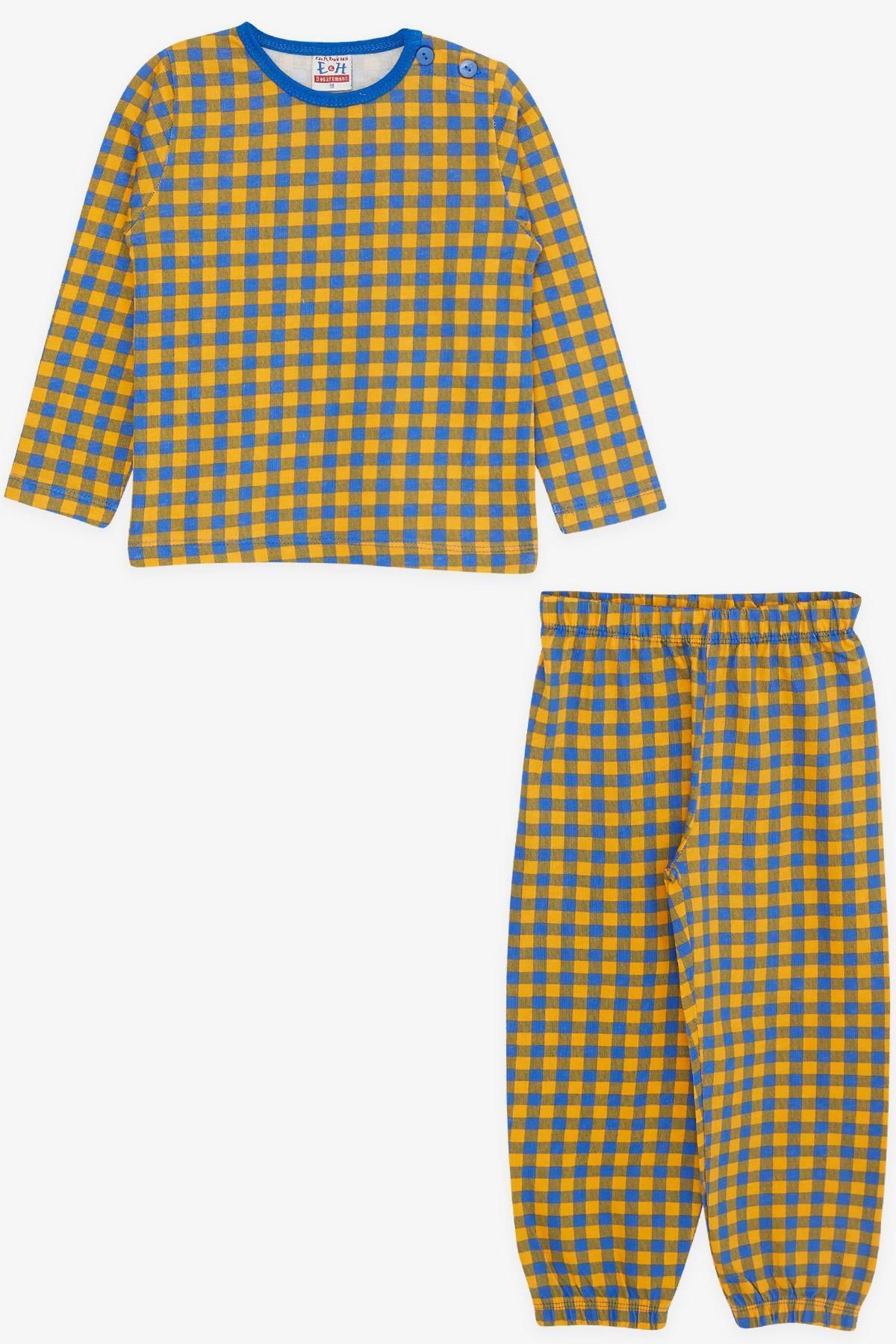 Breeze Girls & Boys Erkek Bebek Pijama Takımı Ekose Desenli 9 Ay-3 Yaş, Karışık Renk