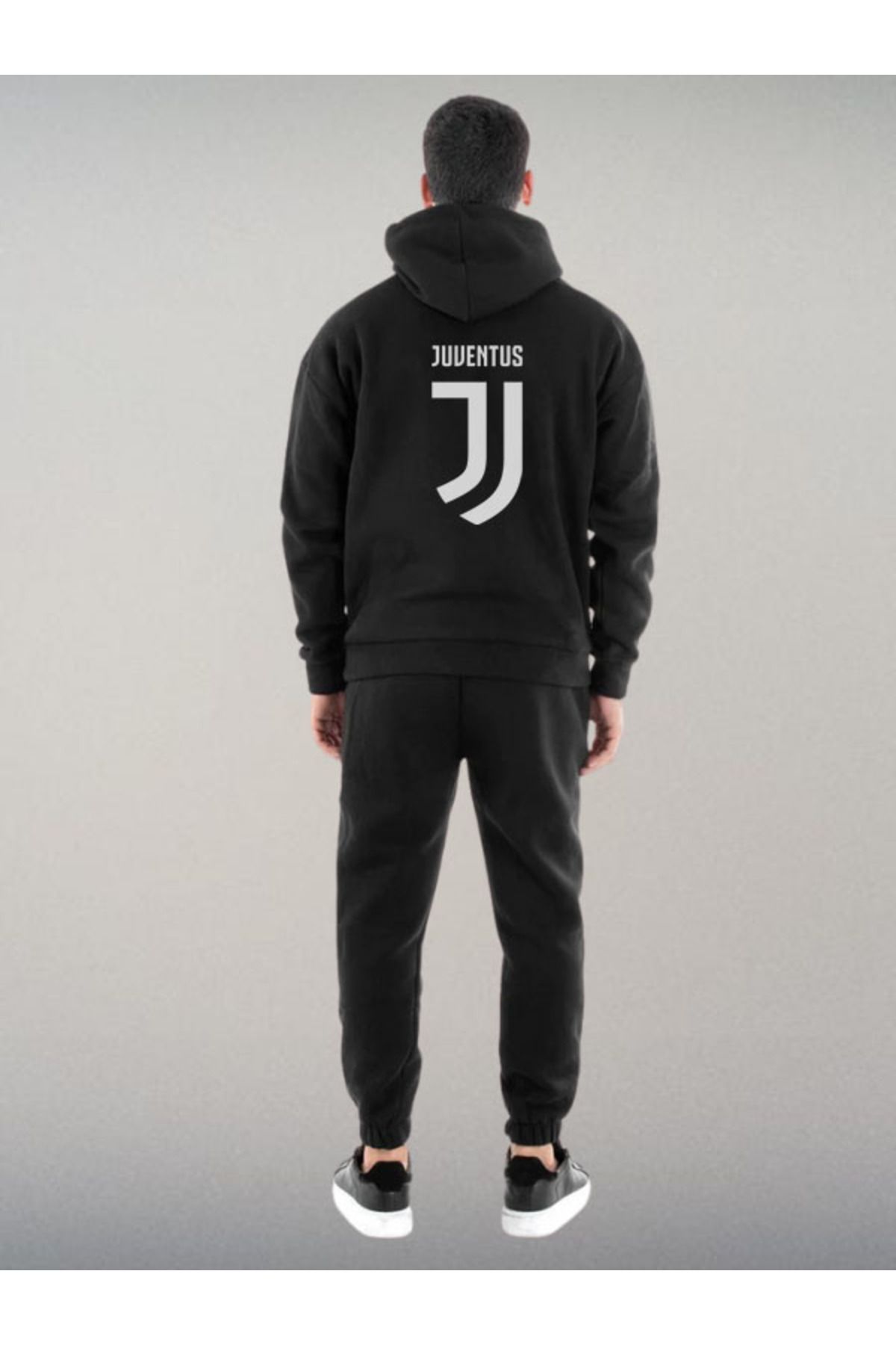 Darkia Juventus Futbol Takımı Özel Tasarım Baskılı Kapşonlu Sweatshirt Hoodie Spor Eşofman Takımı