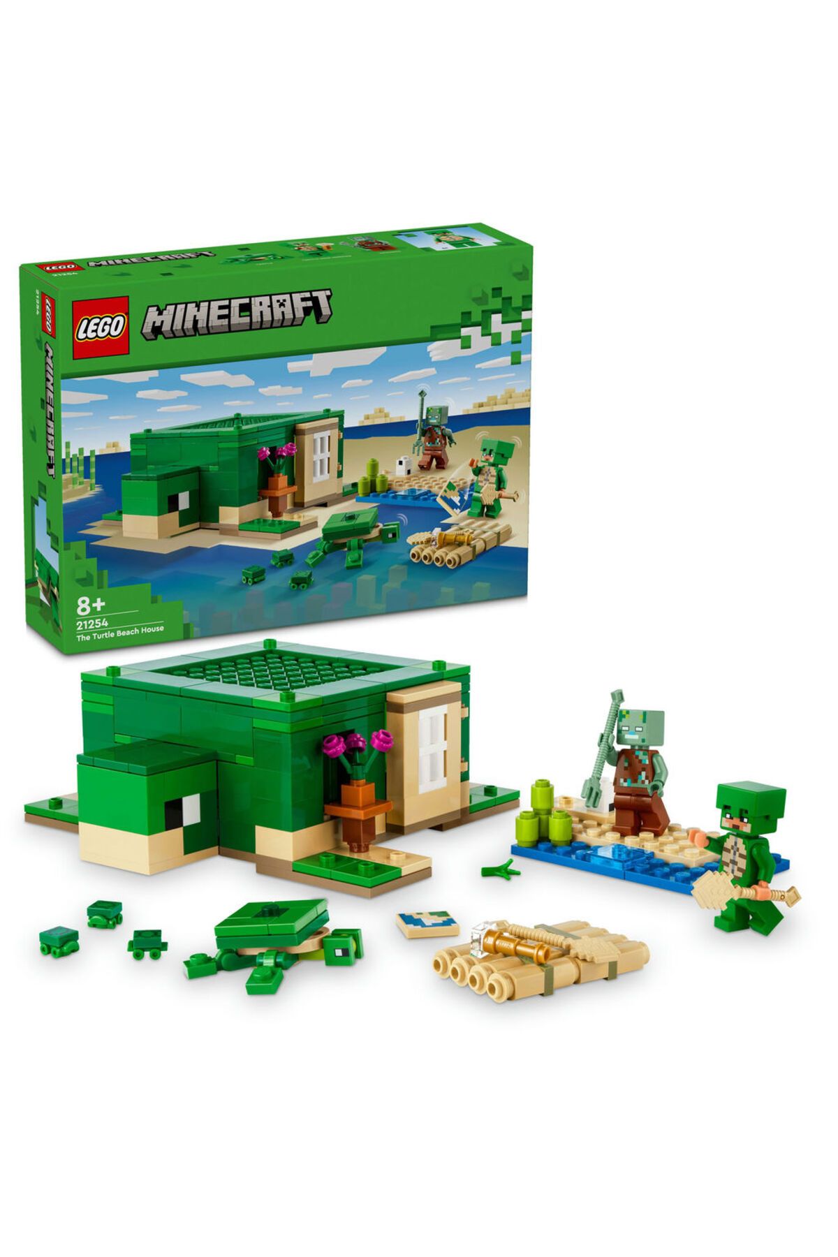LEGO ® Minecraft® Kaplumbağa Plaj Evi 21254  - 8 Yaş ve Üzeri İçin Yapım Seti (234 Parça)