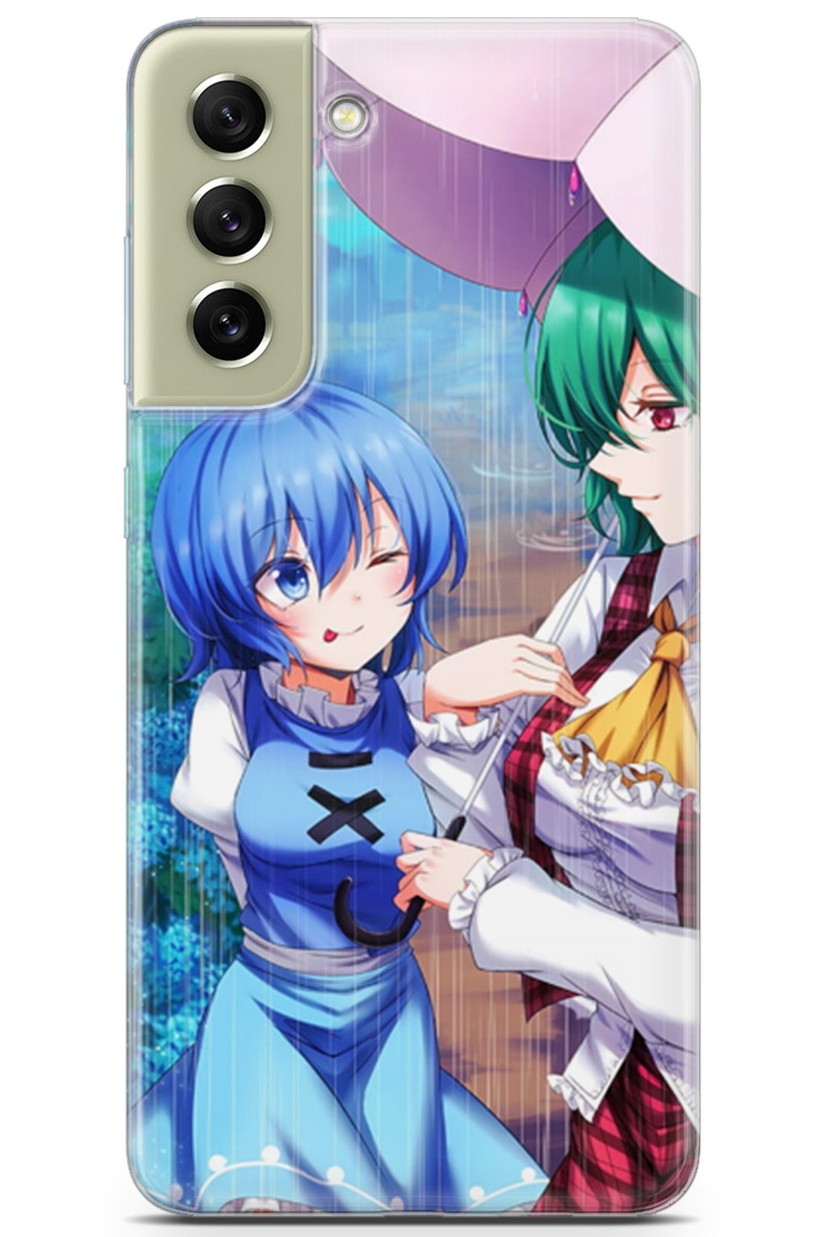 Lopard Samsung Galaxy S21 Fe Uyumlu Kılıf Anime 28 Mavi Yeşil Iz Bırakmayan Kılıf Mavi