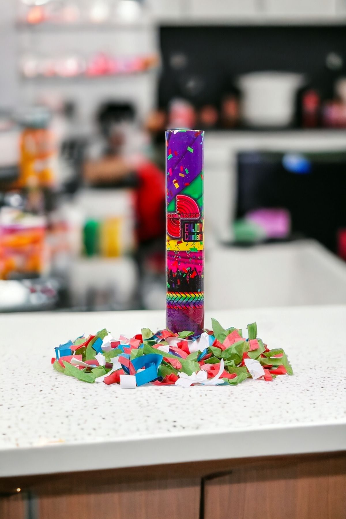 Enjoy Parti malzemeleri 30 cm karışık süs ve şerit fırlatan karışık renk konfeti süsleme ürünleri carnaval