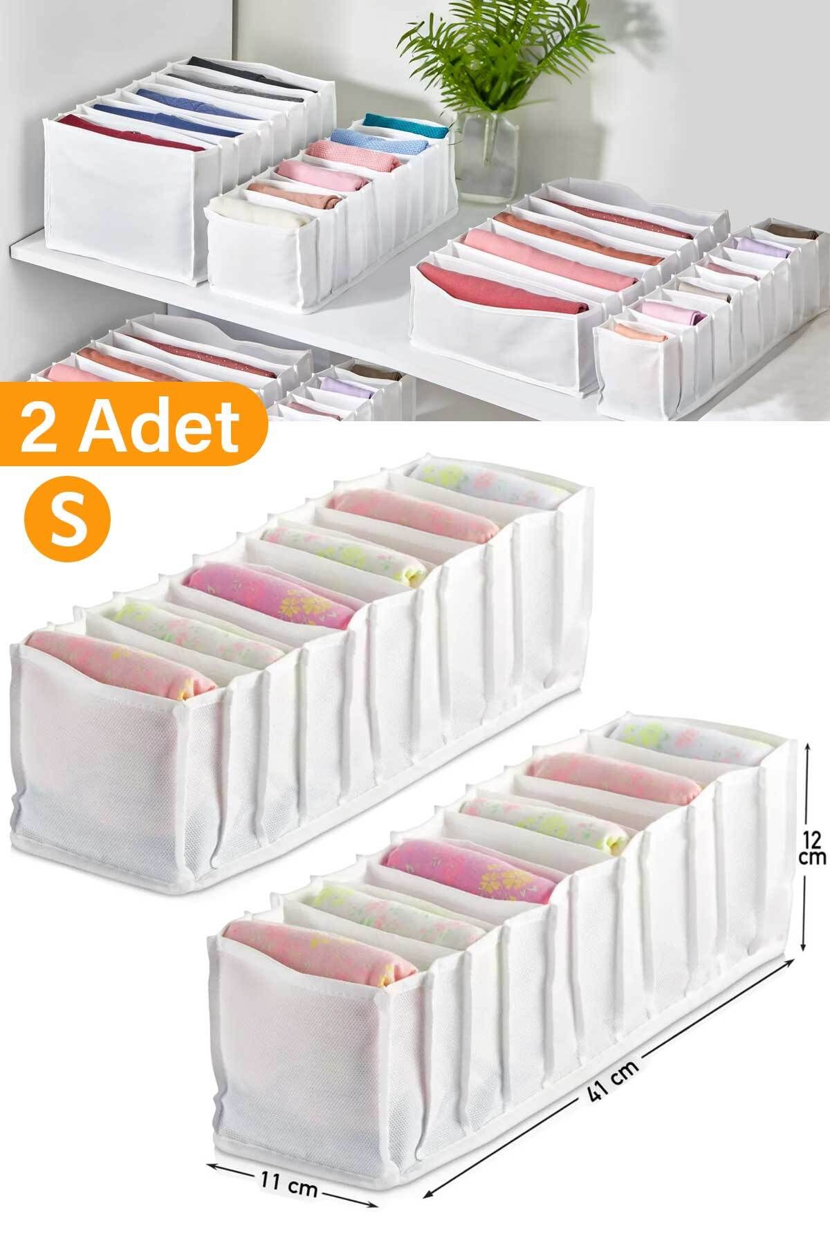 Serstil 2 Adet - Small 11 Gözlü Dolap Içi Akardiyon Organizer 12 X 40 X 12