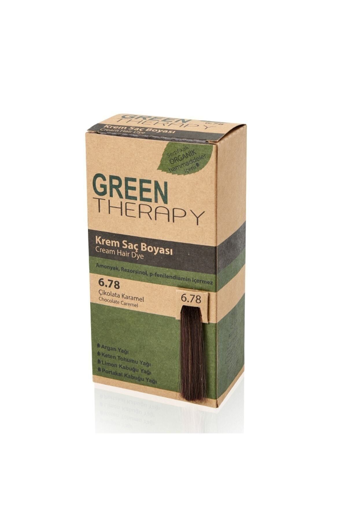 Green Therapy Cream Hair Dye 6.78 Chocolate Caramel……Koçak_03 N.Beauty150