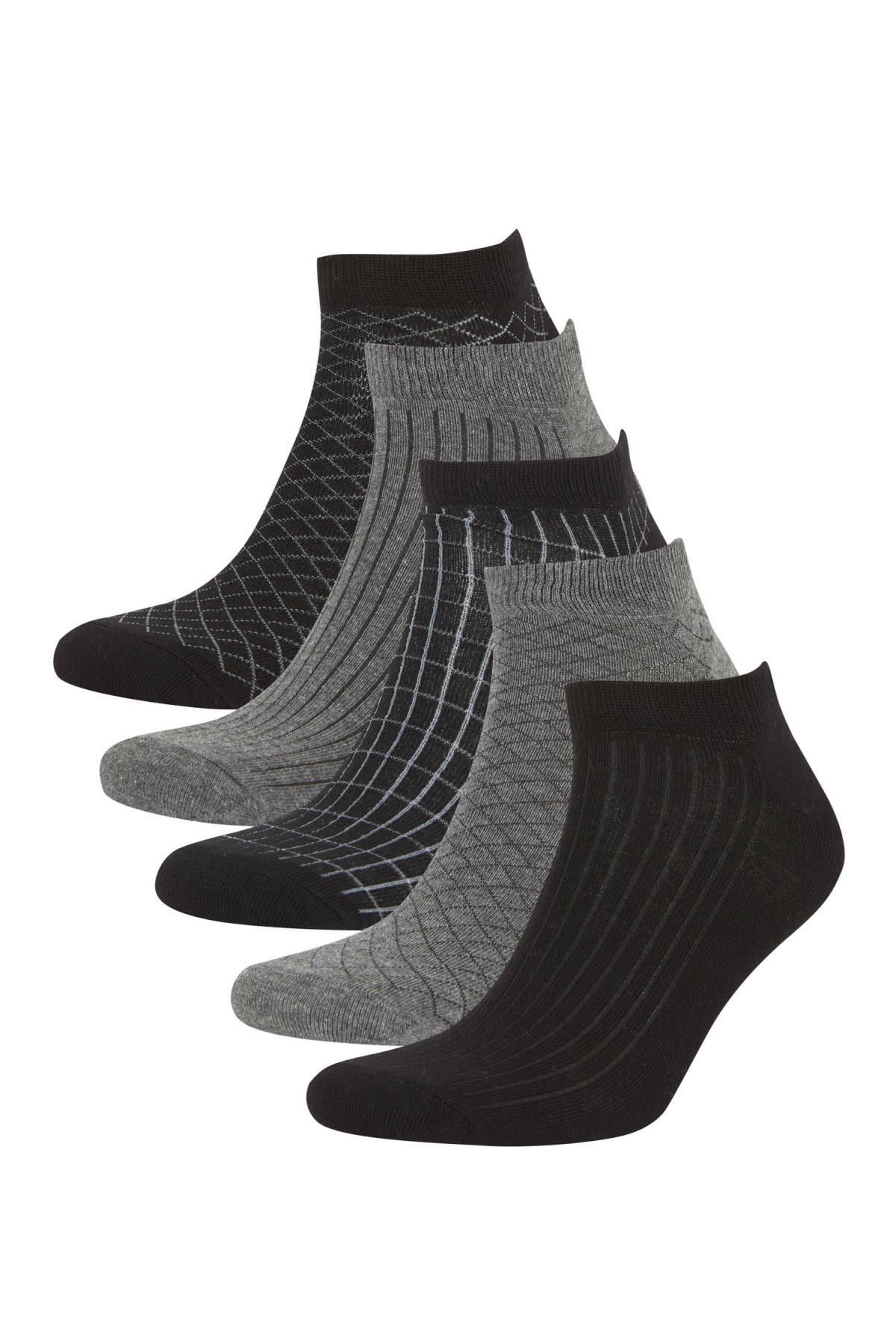 Defacto Erkek 5li Pamuklu Patik Çorap A6125axns