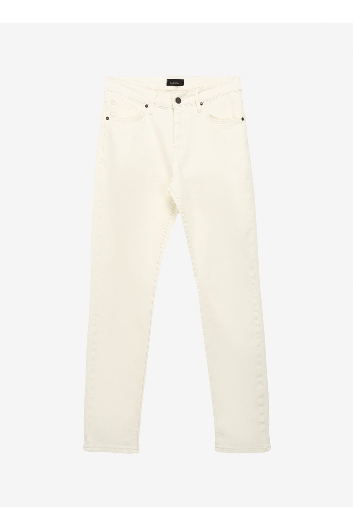 Fabrika Normal Bel Normal Paça Slim Fit Kırık Beyaz Erkek Denim Pantolon F4SM-PNT 110