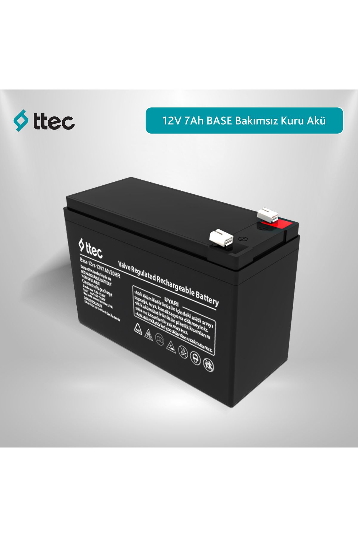 Ttec 12v 7ah Base Bakımsız Kuru Akü