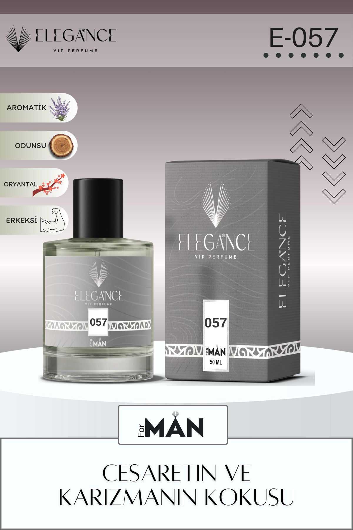 Elegance vip Perfume Silver Serisi E-057 50 ml Eau De Parfum For Men - 868210902057