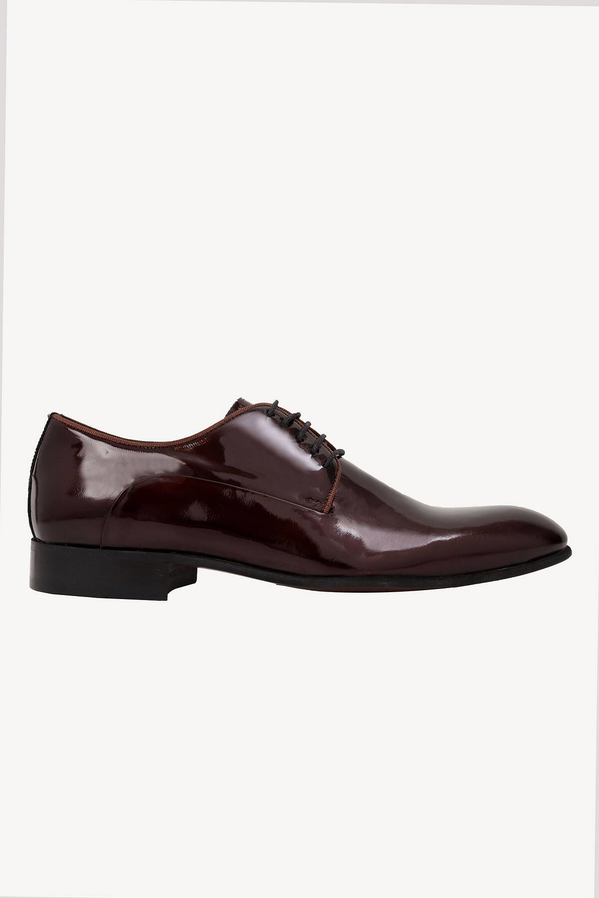 YSF Erkek Lacivert Bordo Bağcıklı Klasik Rugan Ayakkabı