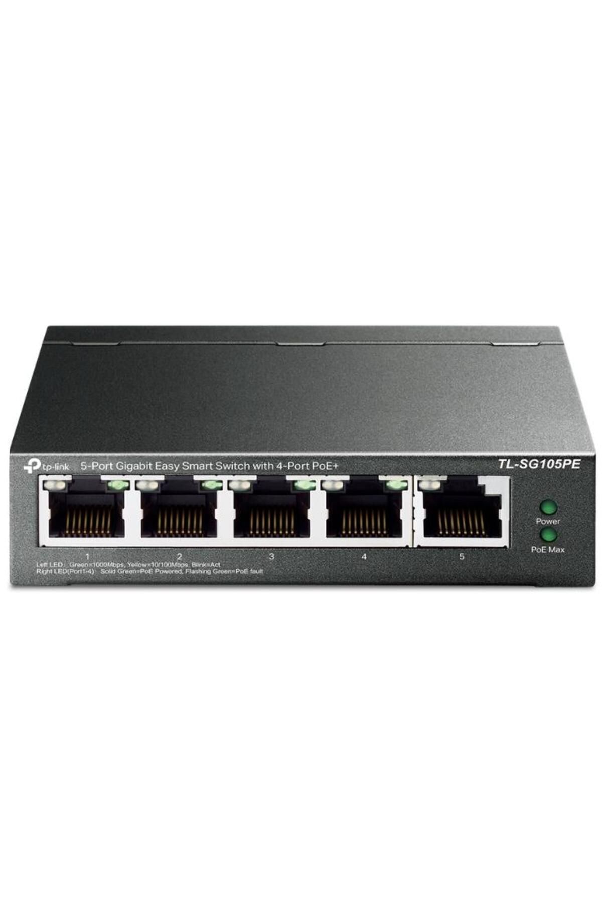 Tp-Link Tl-Sg105Pe, 5-Port Gigabit Easy Smart Switch With 4-Port Poe+