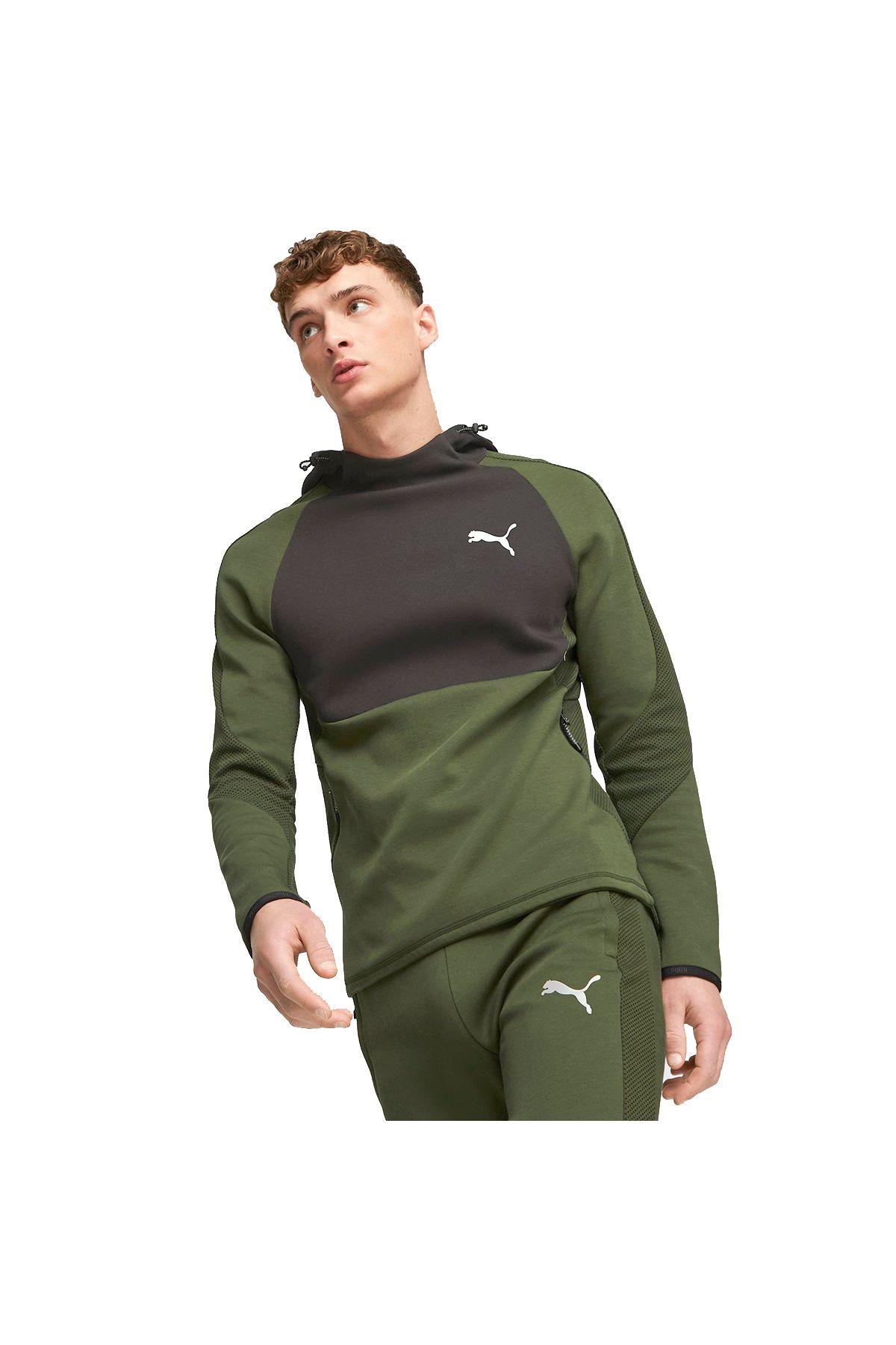 Puma Evostripe Erkek Yeşil Günlük Stil Sweatshirt 67592931