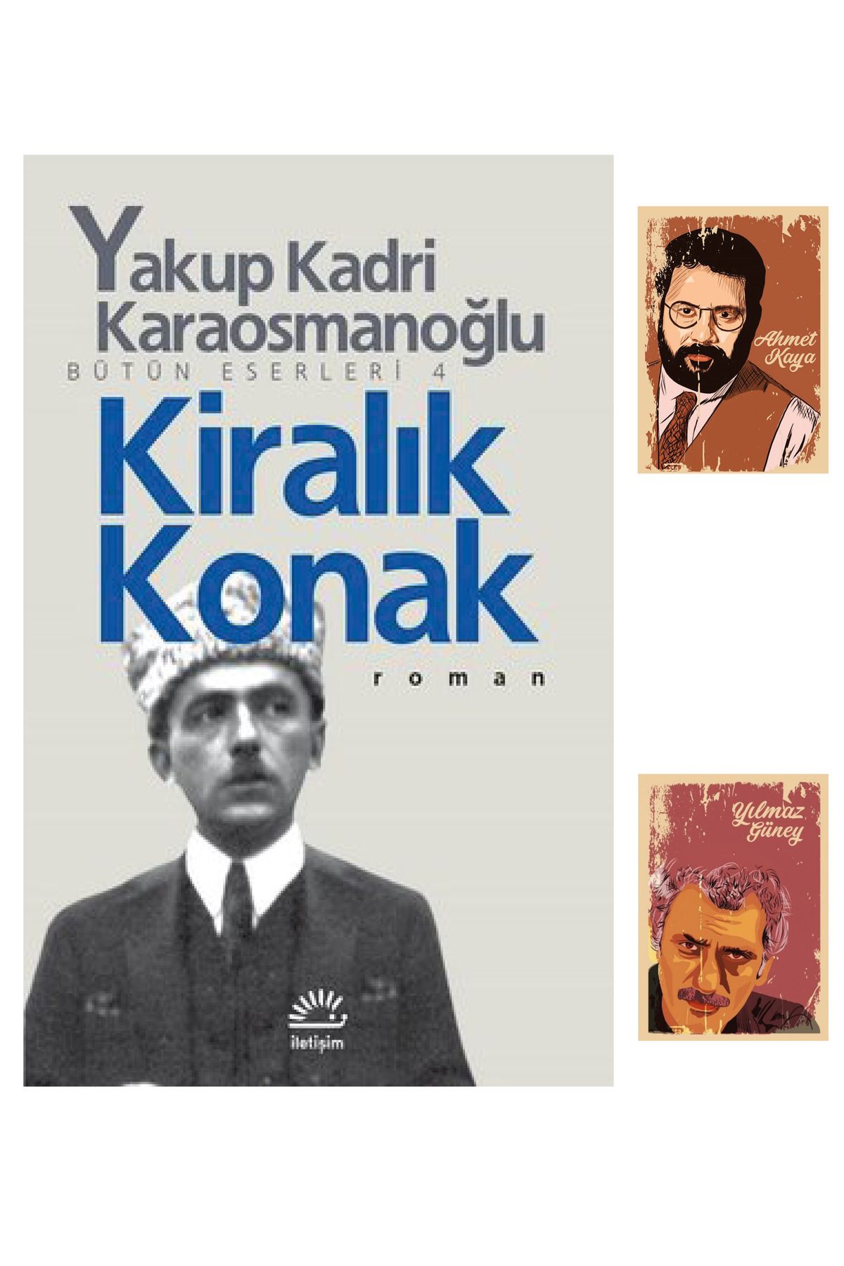 İletişim Yayınları Kiralık Konak - Yakup Kadri Karaosmanoğlu - İletişim Yayıncılık A. Kaya Y. Güneyli Not Defteri Seti
