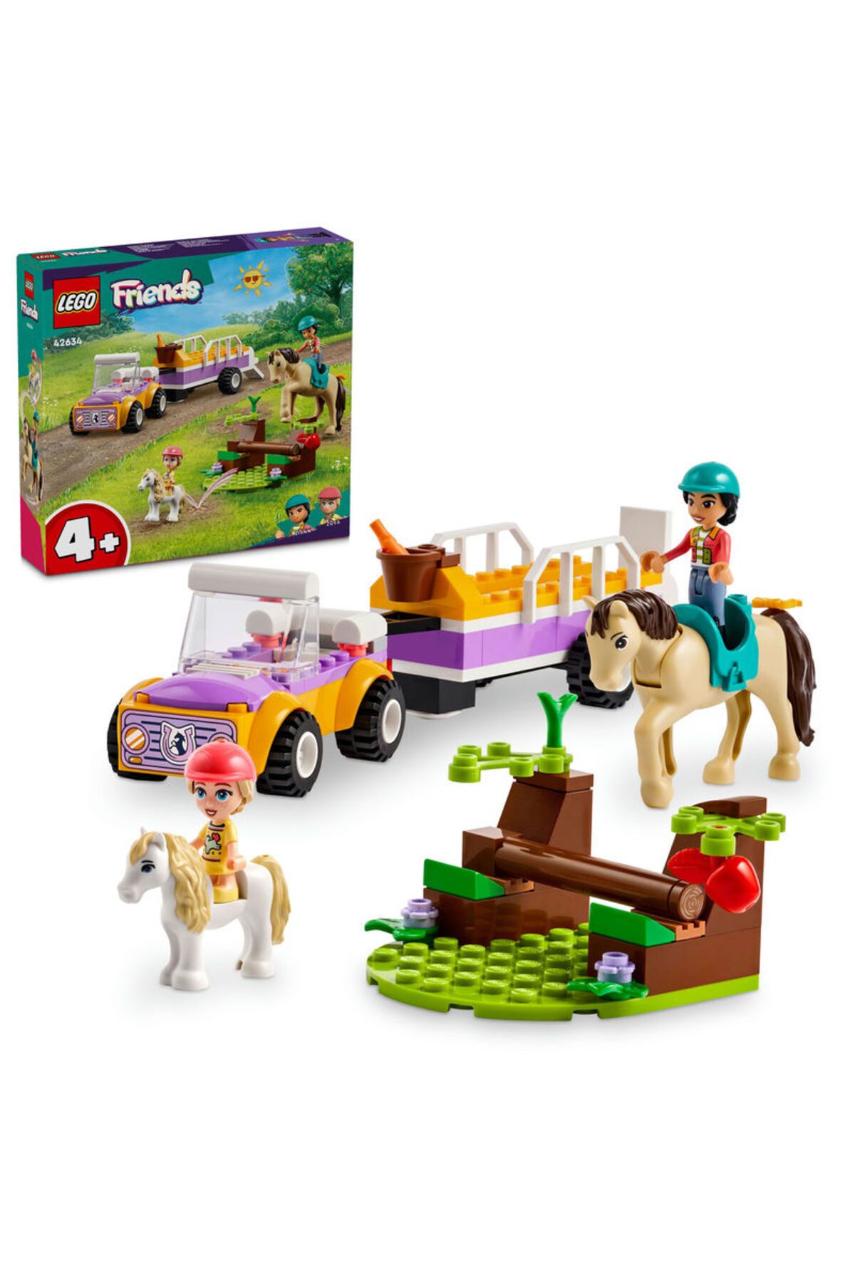 LEGO ® Friends At ve Midilli Römorku 42634  - 4 Yaş ve Üzeri İçin Yapım Seti (105 Parça)