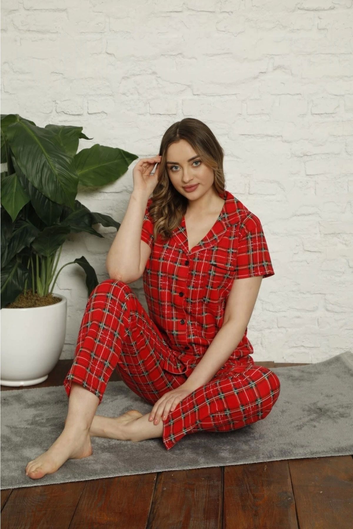 SVS Ekose Pijama Takım S123