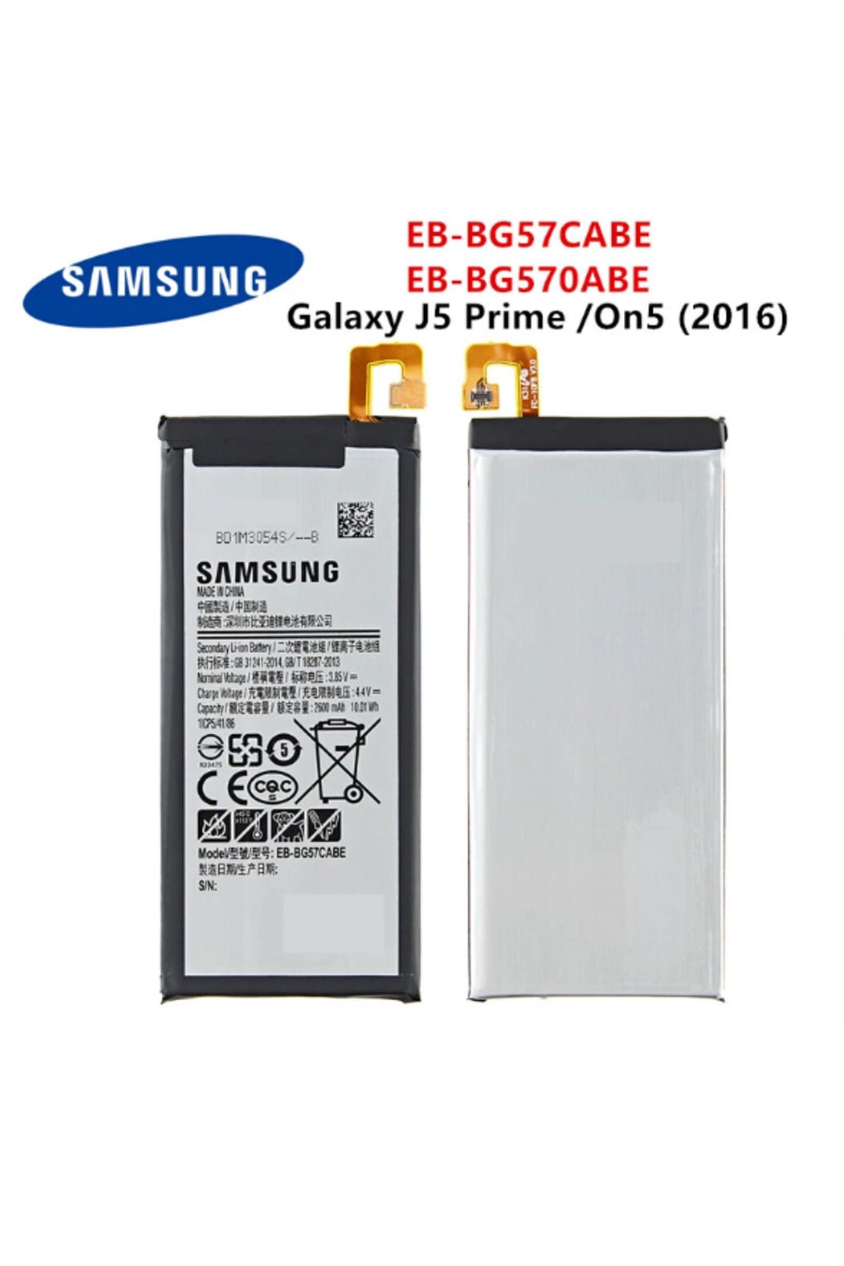 Basriko VORABELA Samsung Galaxy J5 PRiME Batarya Pil