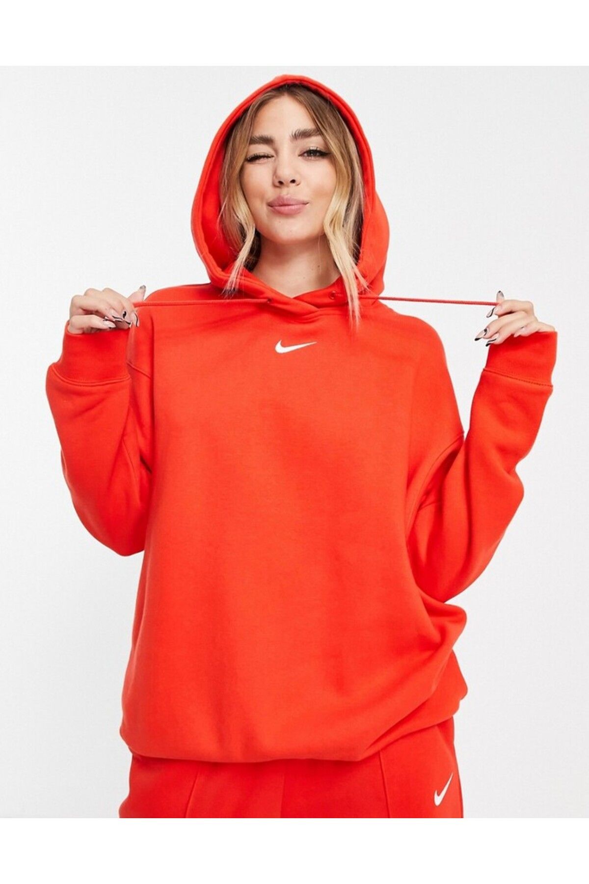 Nike Sportswear Phoenix Fleece Pullover Hoodie Turuncu Kadın Sweatshirt DQ5860-633