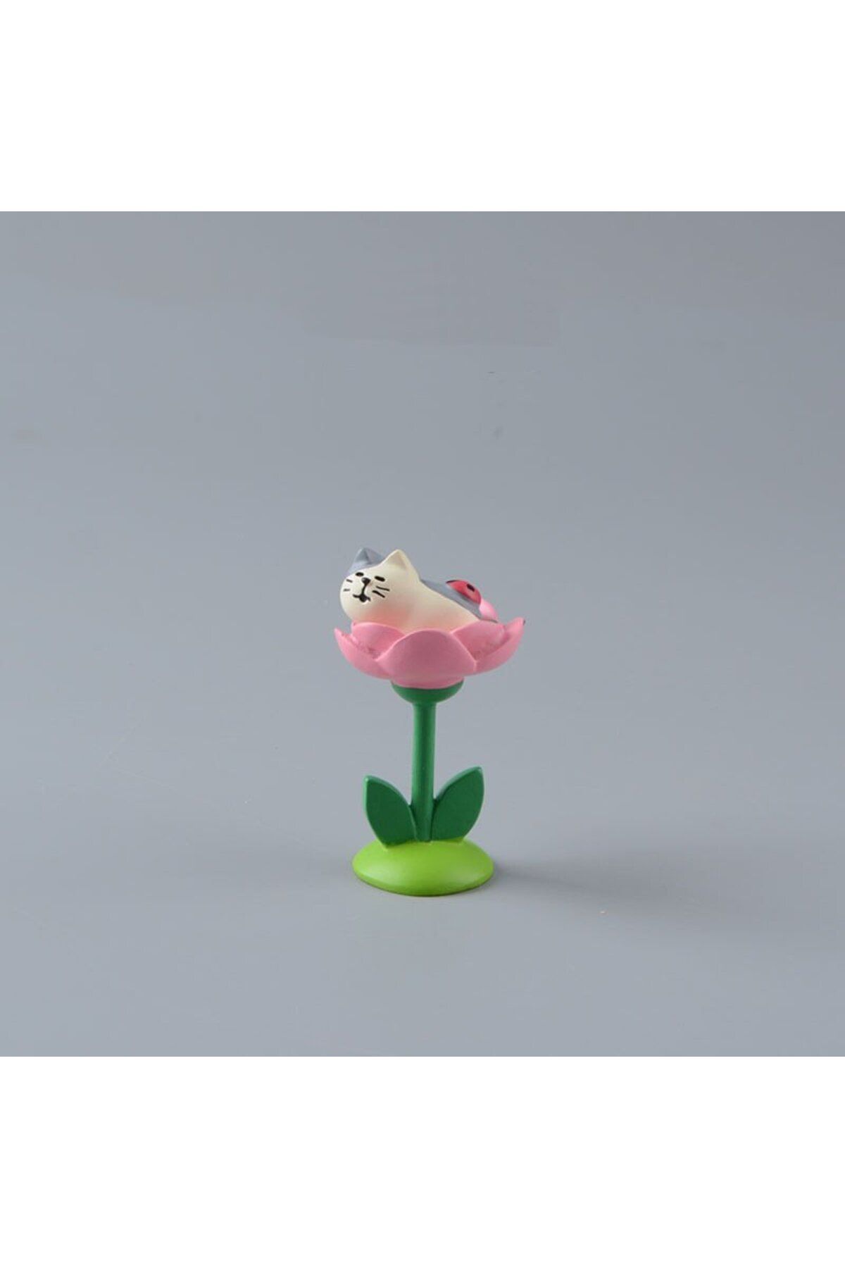 Miniminti Çiçek Üstündeki Kedi Figürü