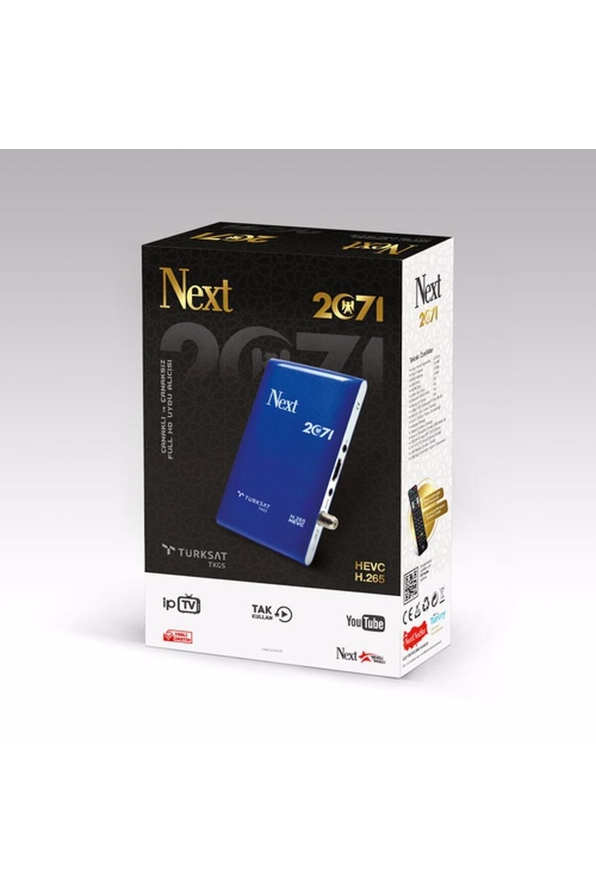 Next 2071 Hd + H 265 + Wifi Adaptör Hediye +Çanaksız Internet Tv Mini Uydu Alıcısı