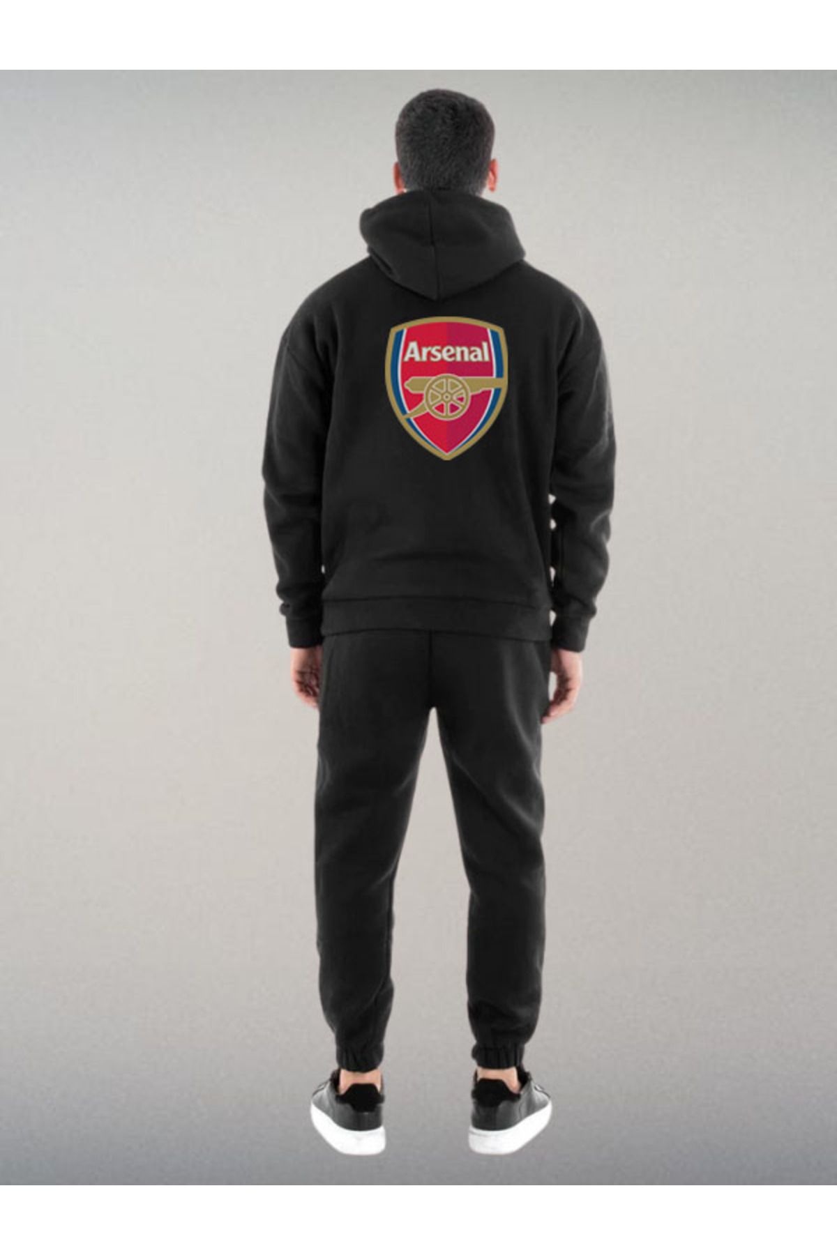 Darkia Arsenal Futbol Takımı Özel Tasarım Baskılı Kapşonlu Sweatshirt Hoodie Spor Eşofman Takımı