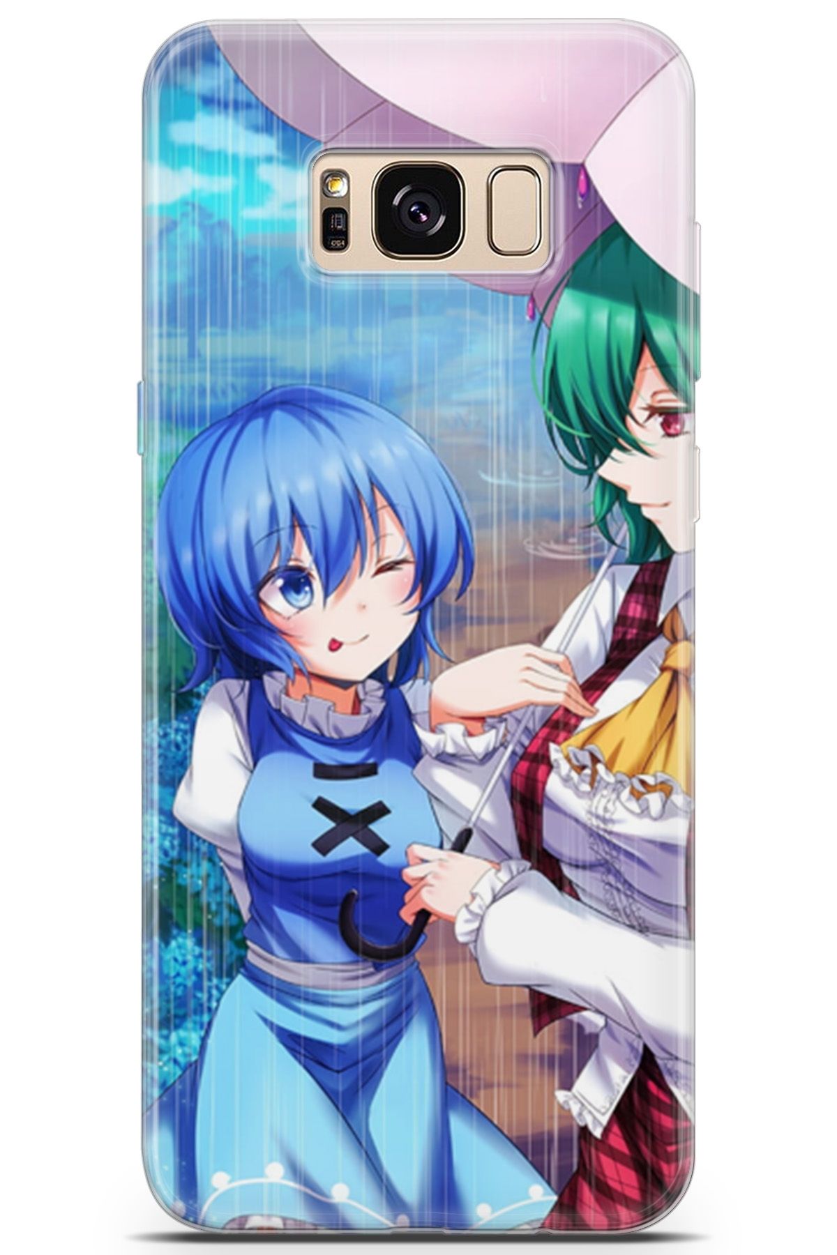 Lopard Samsung Galaxy S8 Uyumlu Kılıf Anime 28 Mavi Yeşil Iz Bırakmayan Kılıf Mavi