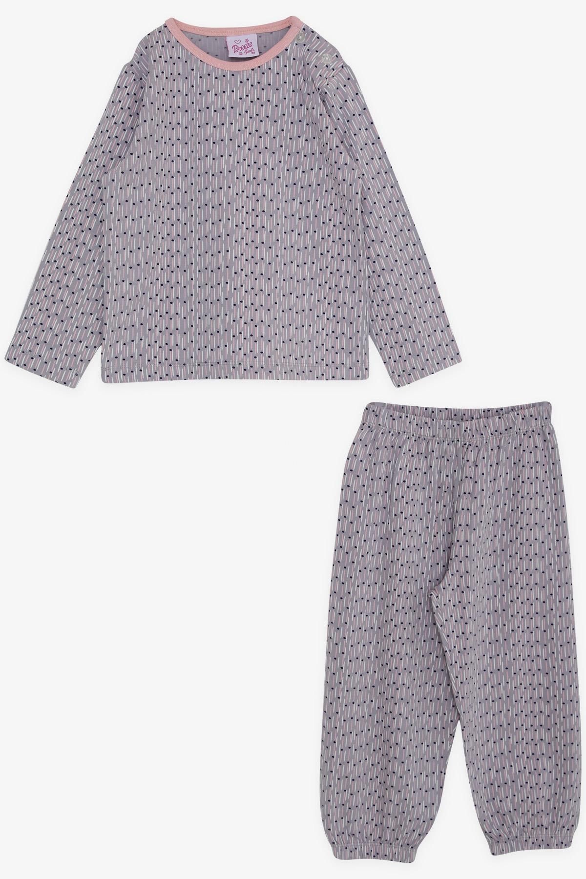 Breeze Kız Bebek Pijama Takımı Desenli 9 Ay-3 Yaş, Açık Lila