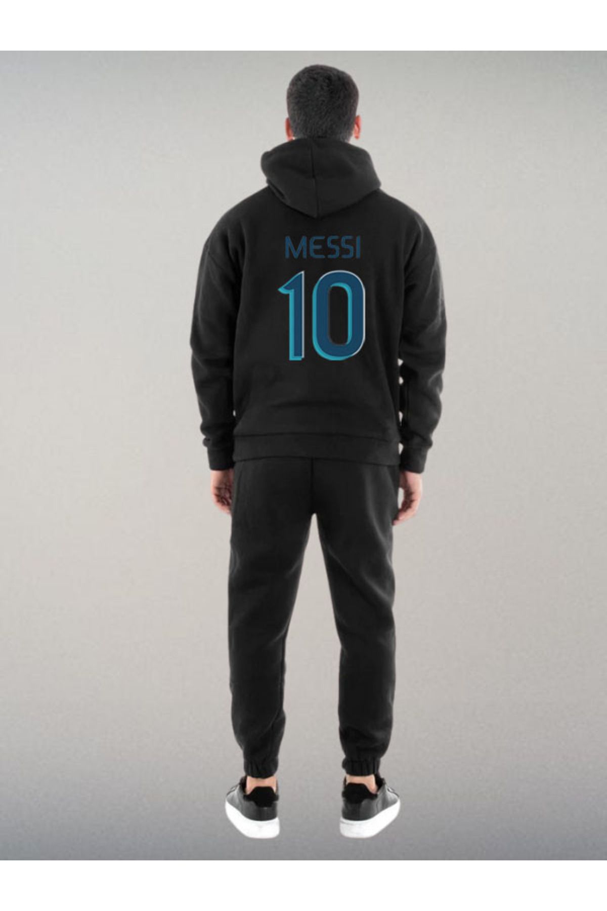 Darkia Lionel Messi 10 Özel Tasarım Baskılı Kapşonlu Sweatshirt Hoodie Spor Eşofman Takımı