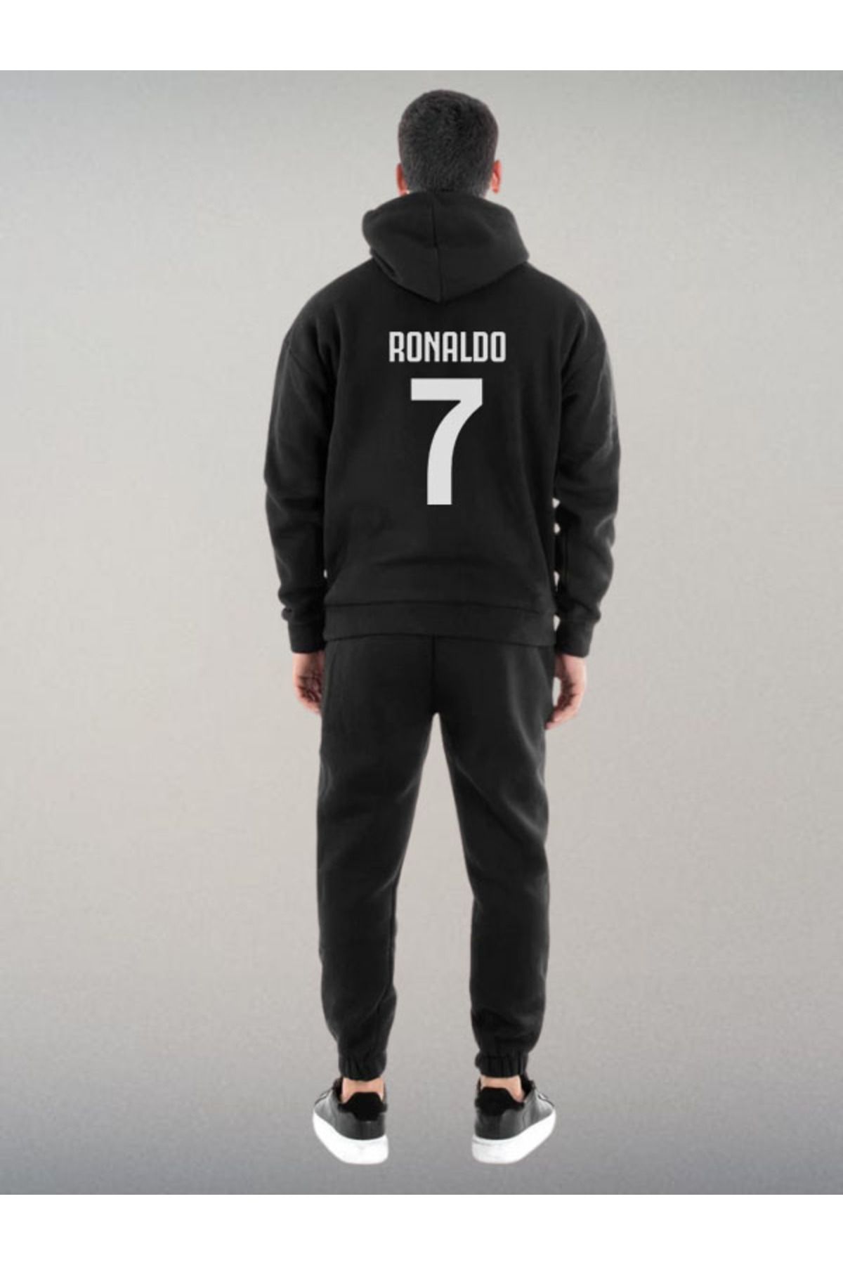 Darkia Cristiano Ronaldo Özel Tasarım Baskılı Kapşonlu Sweatshirt Hoodie Spor Eşofman Takımı