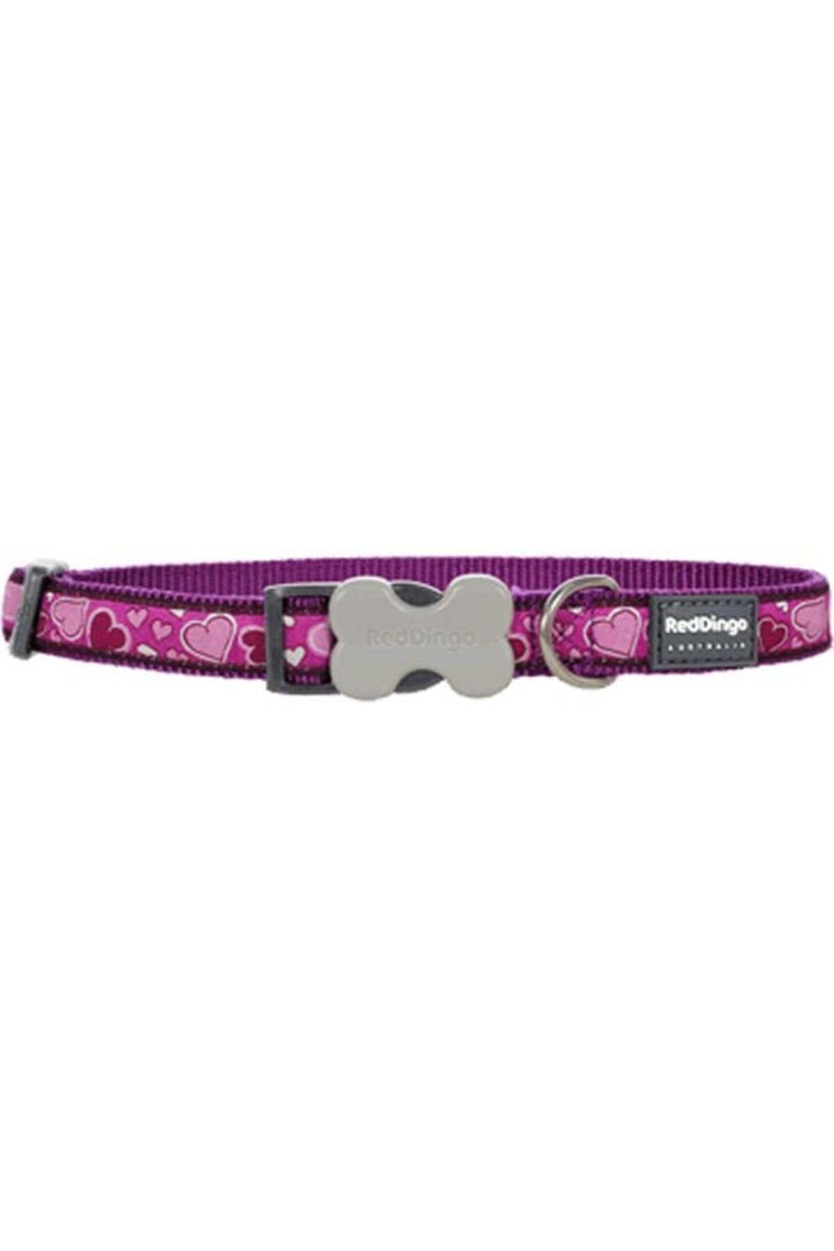 RedDingo BREEZY LOVE DESENLİ MOR KÖPEK BOYUN TASMASI XS 12MM / 20-32 CM